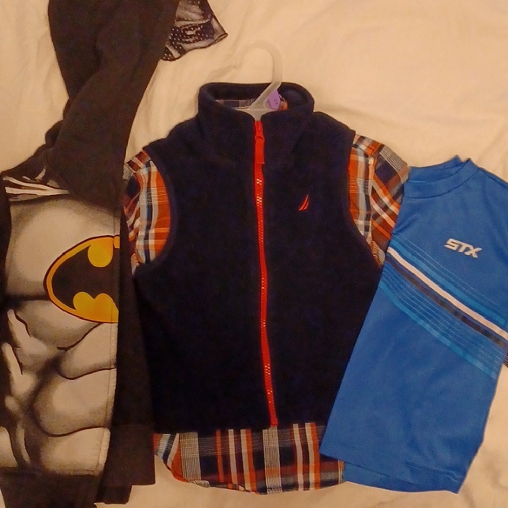 * BUNDLE: three size 3t long sleeve shirt, dress shirt & sweatshirt for boys*